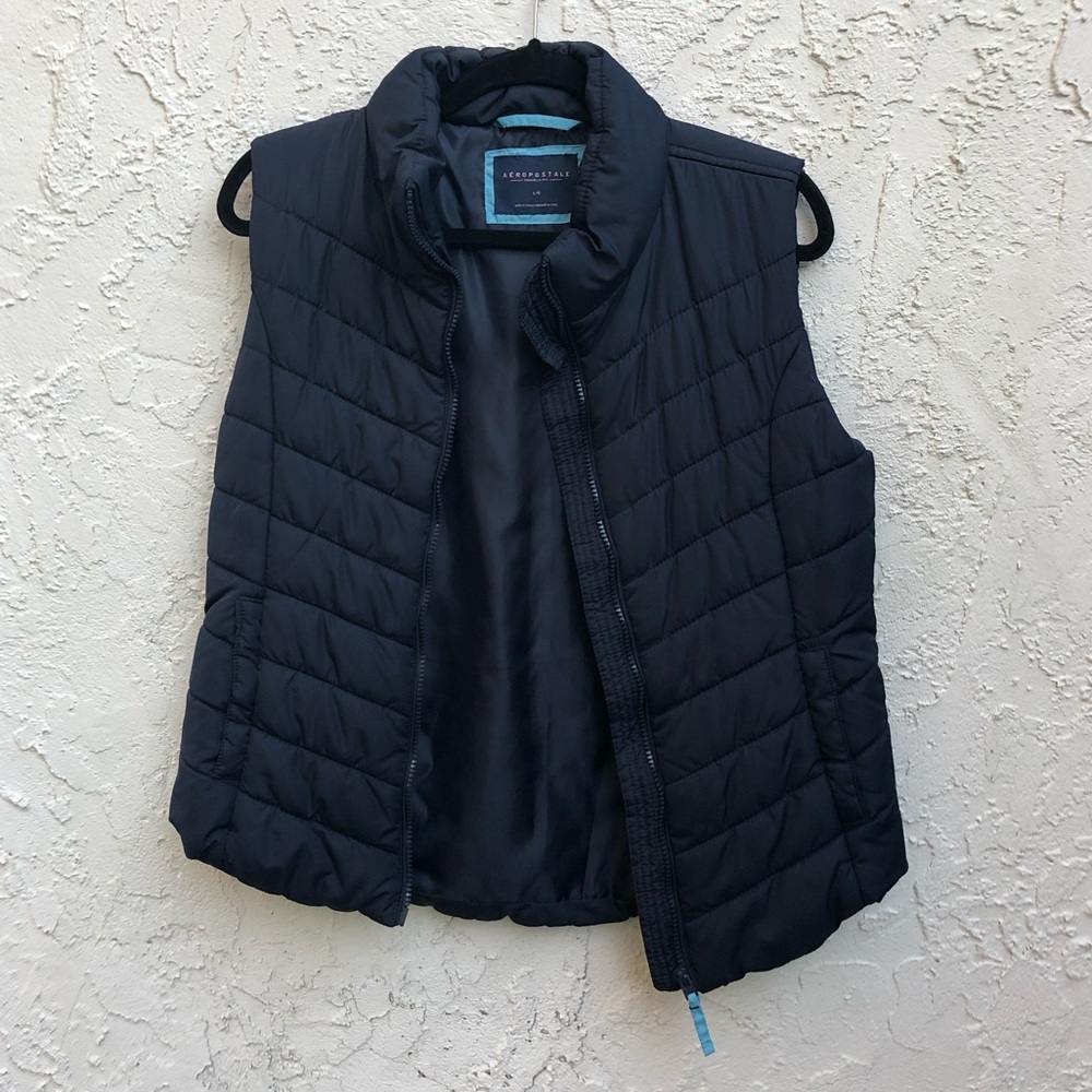 Puffer Vest Aeropostale Navy Blue